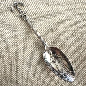 Antique Souvenir Spoon Collectible 4.5” Rogers World Fair 1893 Chicago Illinois